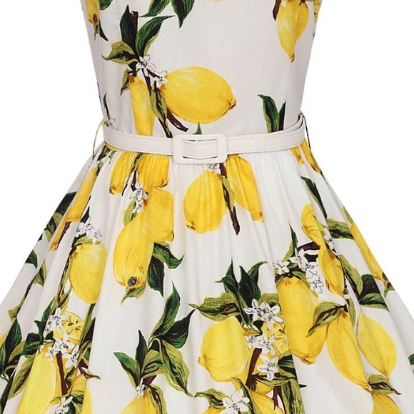 Lemon print vintage dress - Picture 3 of 4